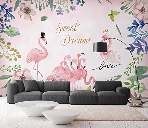 Papier peint panoramique flamant rose pour une ambiance évasion poétique