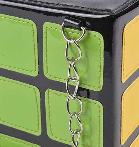 Image of QZUnique Women's Cute Cube Shape Handbag Magic Shoulder Bag Clutch Bag With Super Long Shoulder Strap