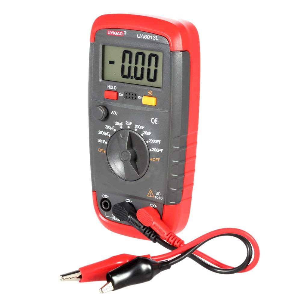 UYIGAO UA6013L Tragbarer digitaler LCD -Kondensator Digitaler Kapazitätsmesser -Kapazitätsmesser -Tester -Kondensator Tester mit LCD -Hintergrundbeleuchtung für