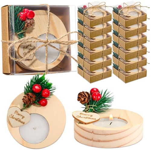 Zhehao 12-teiliges Weihnachtskerzen-Geschenk-Set mit Herzanhängern,...