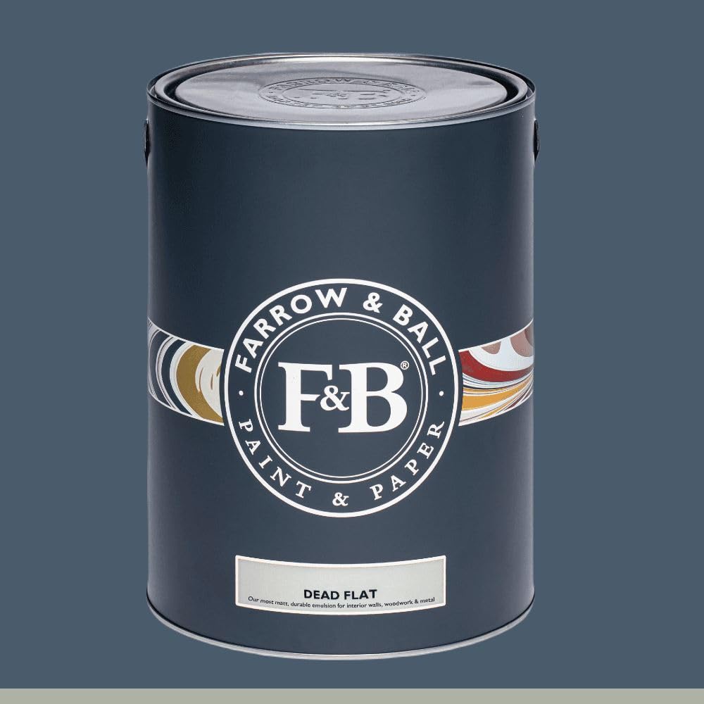 Paint Stop Mixed Colour Farrow & Ball Dead Flat 281 Stiffkey Blue 5L
