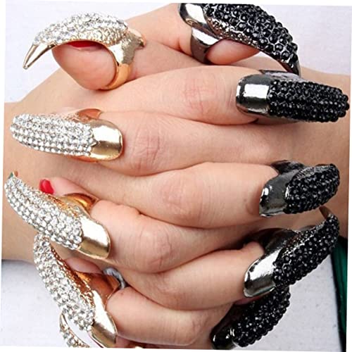 Bagues griffes strass pour soirées gothiques et festivals de mode - 6