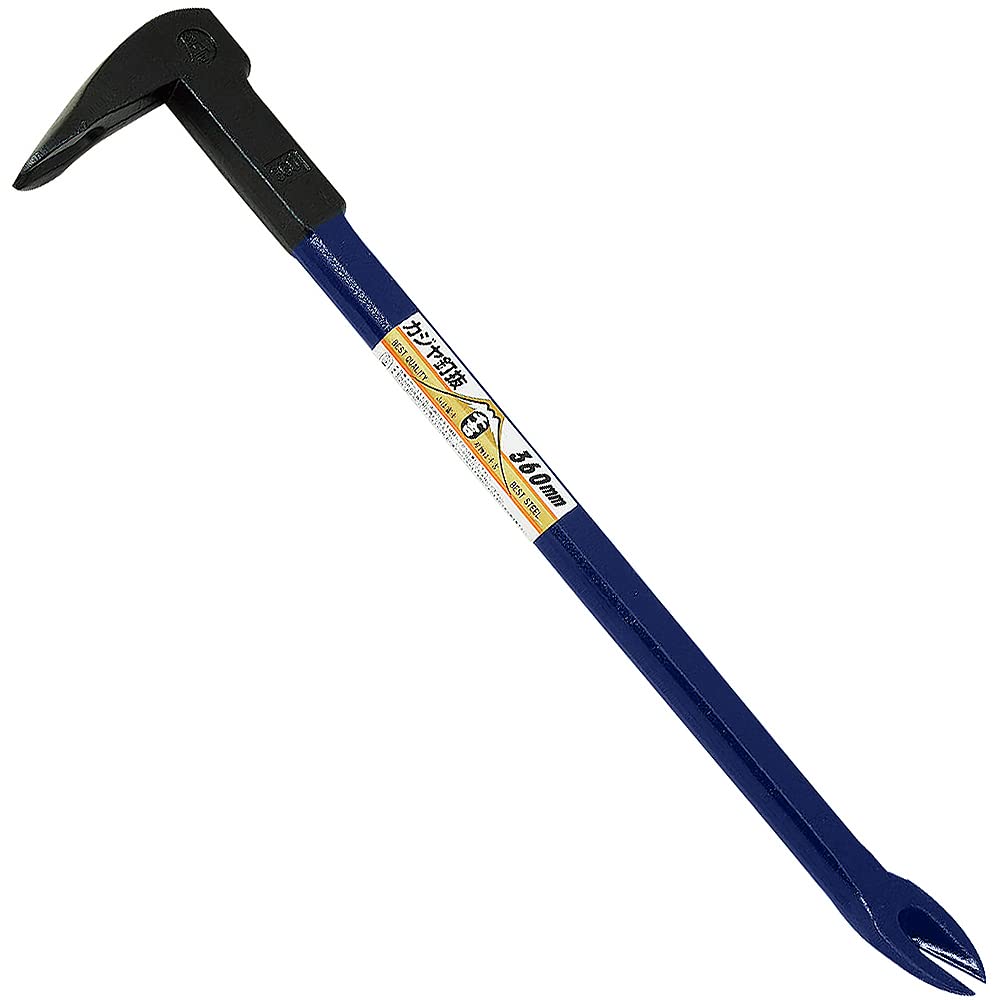 ロングバール・釘抜き ・レトロ&アンティーク ・鉄製 Amazon | 千吉 バール カジヤ釘抜 全長360mm 釘抜き作業用