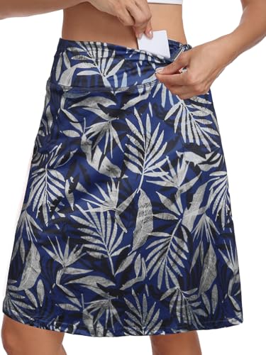 KORALHY Golf Skorts for Women 20" Knee Length Skirt with Built-in Shorts & 4 Pockets for Tennis, Athletic, Casual Wear3
