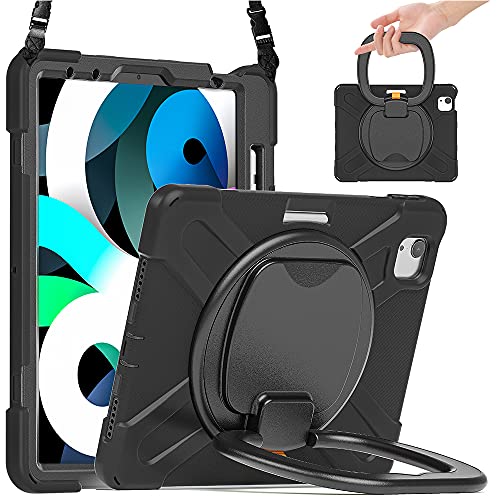 Zenrich Case For Ipad Pro 11 Inch 2Nd/3Rd Generation 2021/2020/2018, Zenrich Ipad Air 4Th/5Th Generation 10.9 Case With Pencil Holder Stand Bracelet Shoulder Belt, Black #TOP14