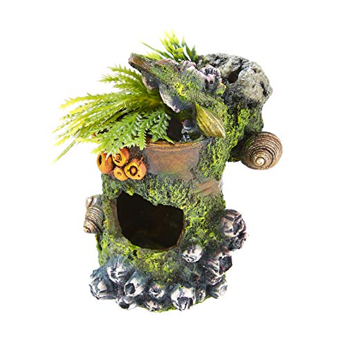 Classic Pet Products Aquarium-Dekoration Blechdose mit Pflanzen, 115 mm Cover