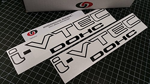 Aftermarket I VTEC DOHC 12" (Pair X2) Vinyl Decal Sticker Select Color (Gloss Black)