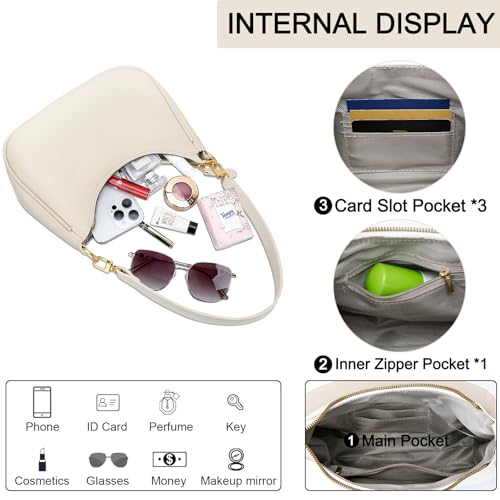 Image of KKXIU Shoulder Bag for Women Cute Hobo Purses and Handbags Retro Clutch Underarm Purse | Cute