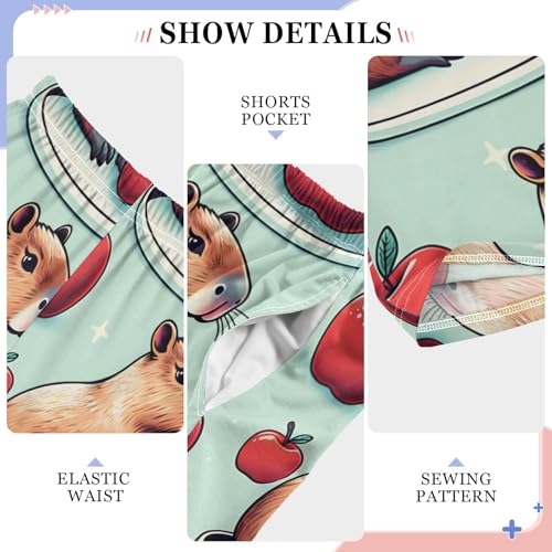 Capybara Red Pajama Pants Long Sleep Pant Soft PJ Bottoms Sleepwear4