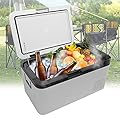 I1MOTOR Portable Car Refrigerator Freezer 12/24V DC and 110-240V AC (-4°F~68°F) 25L /26 Quart Mini Fridge Cooler for RV Van Vehicle Boat Traveling Outdoor Picnic BBQ Camping Fishing