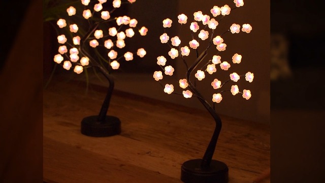 50cm Verlichte Kersenbloesemboom 48 Warm Witte Lichten Plug In Adapter Verlicht Bonsaiboom Voor Kerstmis Binnen