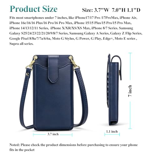 Image of Peacocktion Small Crossbody Cell Phone Purse for Women, Lightweight Mini Small Crossbody Bags for Women with Card Slots