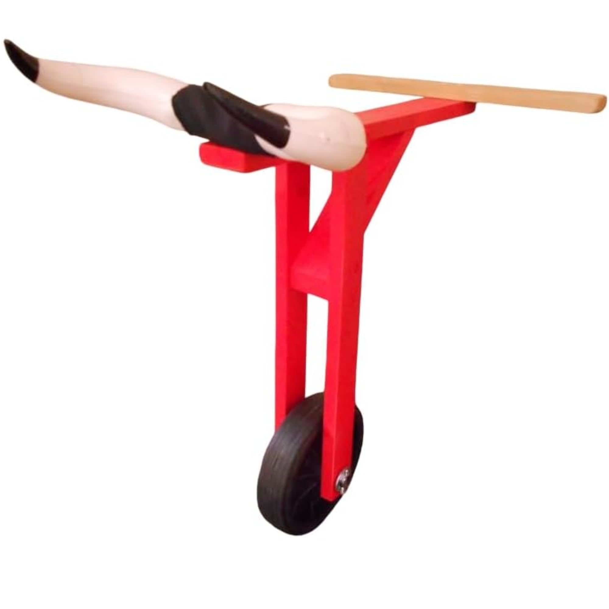 Carretón Taurino Infantil Artesanal Personalizable – Juguete de Madera Ligero y Seguro con Cuernos de Plástico para Niños de 2 a 5 Años - 50cm - AMBIENTS ARTESANIA