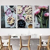 3 Piece Framed Canvas Wall Art Tea Canvas Prints Home Artwork Decoration for Living Room,Bedroom - 16