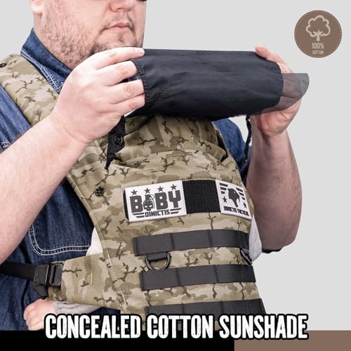 Image of Ergonomic Lumbar Support Baby Carrier for Infants to Toddlers (8-33 lbs), Cozy and Lightweight Military Baby Carrier for Plus Size Parents-Brown Camo