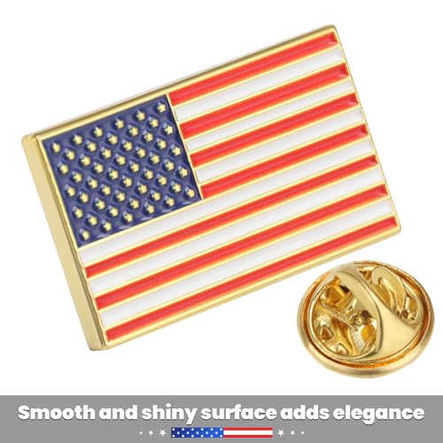 Exquisite American Flag Lapel Pin 10 PACK -The Stars and Stripes Flag Pins, Solid Metal US Flag Lapel Pin for Memorial Day, Flag Day, Independence Day, Veterans Day3