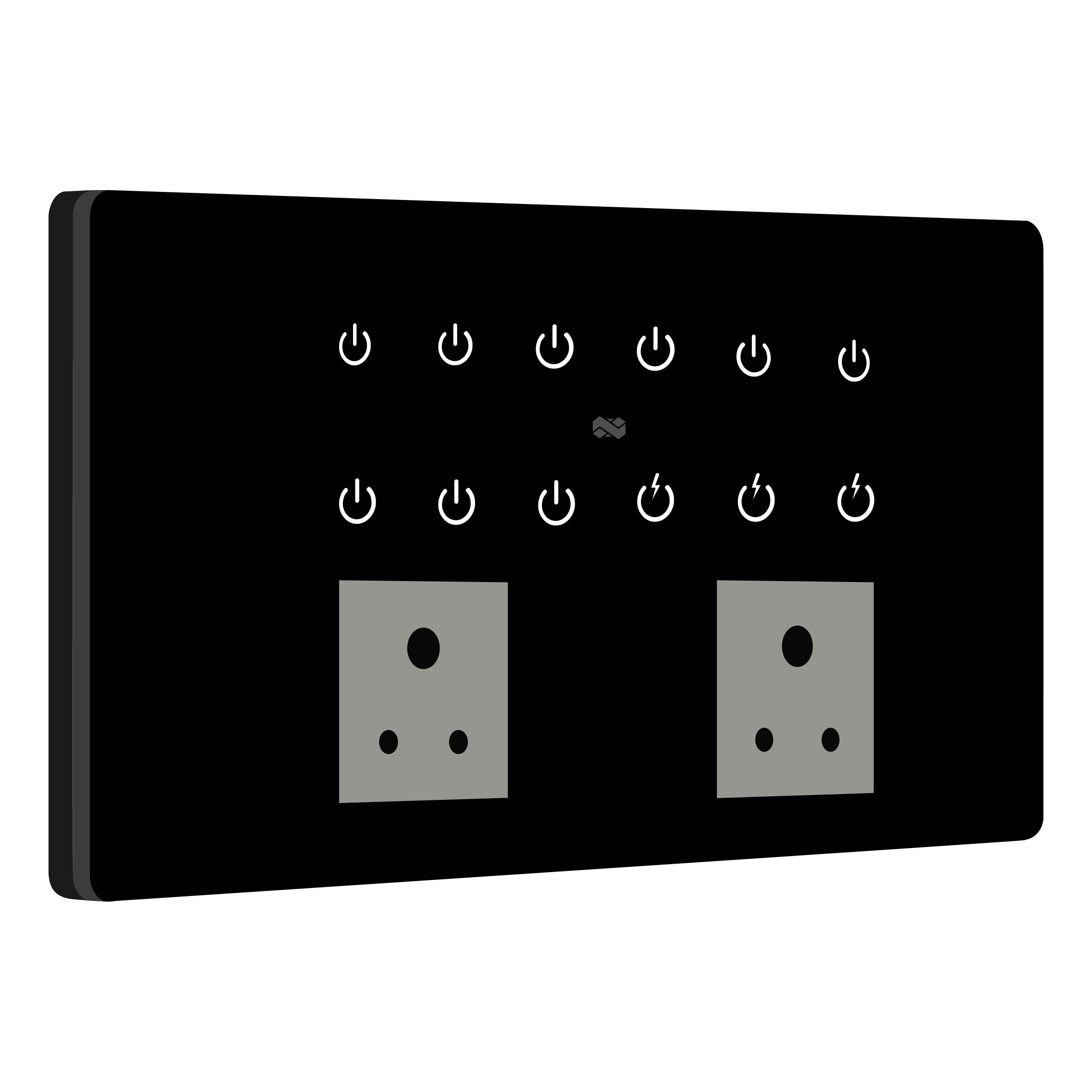 IOTICS Smart Wifi Switch Board: 12 x Switch & 2 Smart Plug Module. Touch Control, Remote, App Control. Voice Control with Alexa & Assistant. Smart Touch Switch Board For Home Automation (Black)-image-33