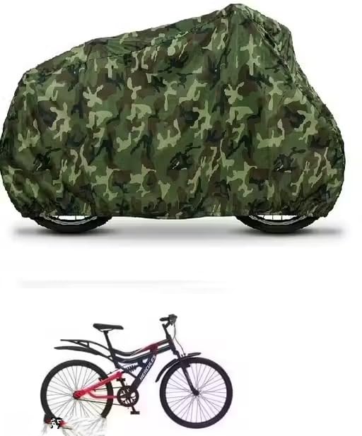 Image of Waterproof Bicycle Cover for Outdoor Protection | Dustproof, UV Resistant Bike Cover | All Weather Cycle Cover for Two Wheeler | Camouflage Design 01