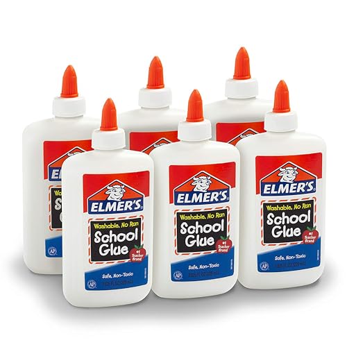 Elmer's Liquid School Glue, Washable, 7.25 Ounces Each, 6 Count