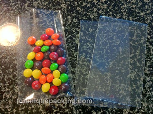 100 Pcs 5x7 (O) Clear Flat Cello / Cellophane Treat Bags Good for Bakery, Cookies, Candies