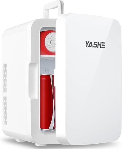 Mini refrigerador, capacidad de 10 litros/12 latas, refrigerador para productos de cuidado de la piel para dormitorio, enfriador y calentador