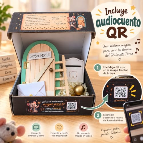 Miniatura 4 de Ayrie Puerta Ratoncito Pérez Kit Completo Con Buzón, Audiocuento Y Moneda