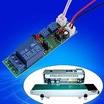 Timer Relay Module Adjustable, Electronic Components Modules Cycle Timer On/Off Switch Delay Module for Testing Circuit (0-24hr/DC5V)