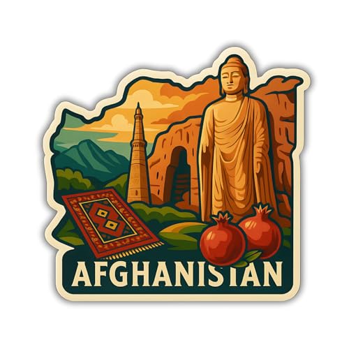 Image of Zesta Wooden Fridge Magnets Set | Refrigerator Decor Magnets for Kitchen | India Souvenir Fridge Magnet Collection | Wooden Magnet for Fridge Door Decoration (Afghanistan)