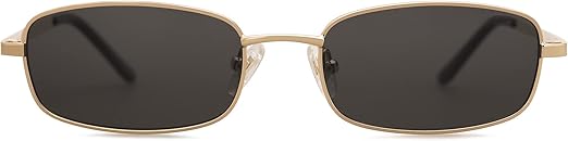SOJOS Small Y2k Narrow Rectangle Sunglasses Womens Mens Retro 80s 90s UV400 Sunnies SJ1187