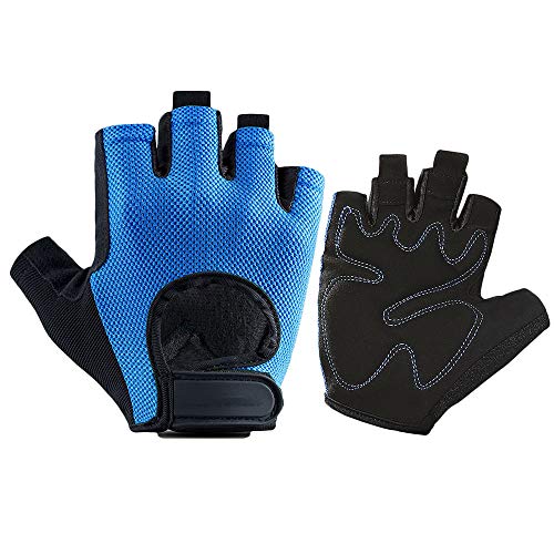 ZZKJNIU Sommer Outdoor Männer Und Frauen Sport rutschfeste Fitness Gewichtheben Half Finger Fahrrad Reiten Atmungsaktive Handschuhe/Packung Cover