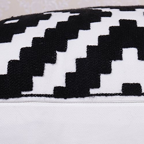 image for Bridgeso White and Black Checkered Throw Pillow Case Black Diamond Pat