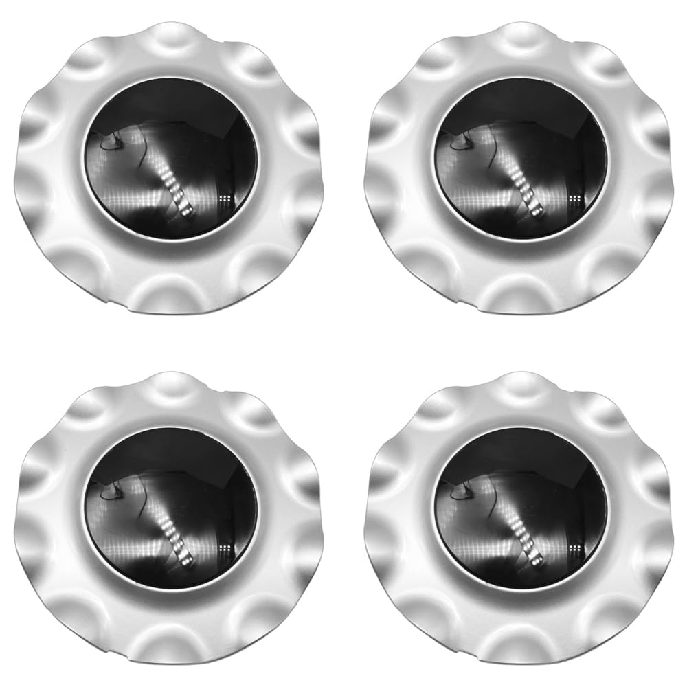 4 Tapas Centro Tapacubos para Audi 80 (B3) 1991-1995, Tapas de Rueda de Aleación Centro Centrales Tapacubos para Llantas Coche Tuning,Silver