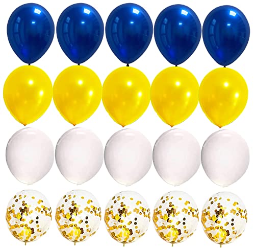 Image of Graduation Party Decorations Blue Yellow 2026 /Navy Blue Yellow Graduation Decorations /Balloons 20pcs /Michigan Balloons /Birthday (Pack of 3)