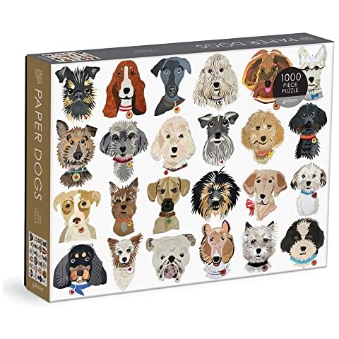 Galison Paper Dogs 1000 Piece Puzzle Cover