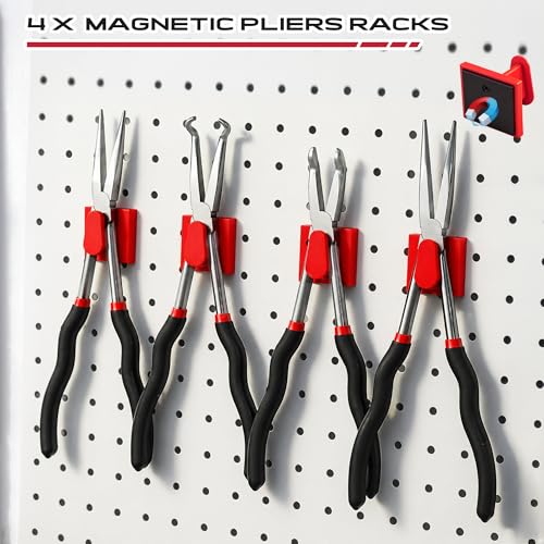 Image of 18PCS Magnetic Tool Organizer Set, Includes 8 Screwdriver Holders, 2 Large Wrench Organizers, 4 Small Wrench Organizers and 4 Pliers Racks for Toolbox, Garage and Workshop Storage, Tools Not Included