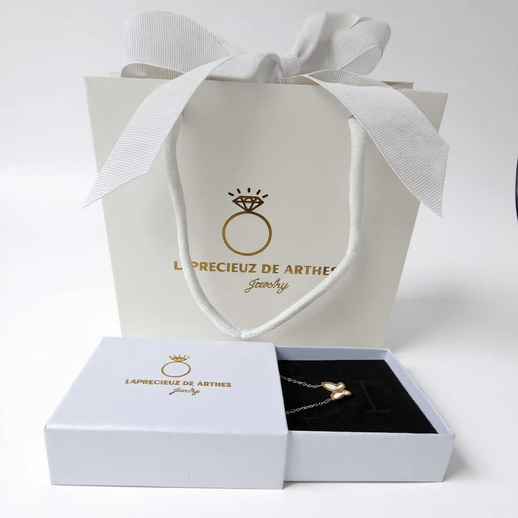 18K Yellow Gold Filled Butterfly Pendant Necklace with Cubic Zirconia for Women 18" – Non Tarnish, Hypoallergenic, Dainty Everyday Necklace, Gift for Her, Waterproof Stainless Steel Jewelry - Image 5