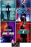 Keanu Reeves JOHN WICK COMPLETE COLLECTION 1 2 3 4 One Two Three Four (4 DVD Set, WS) Includes John Wick Art Card