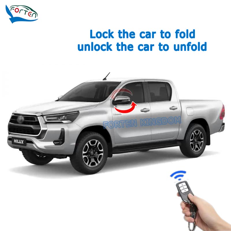 Intelligent Auto-Fold Side Mirrors Control Module Kit for Hilux 2017-2024 | Power Folding System By Remote, Plug & play Installation Accessories