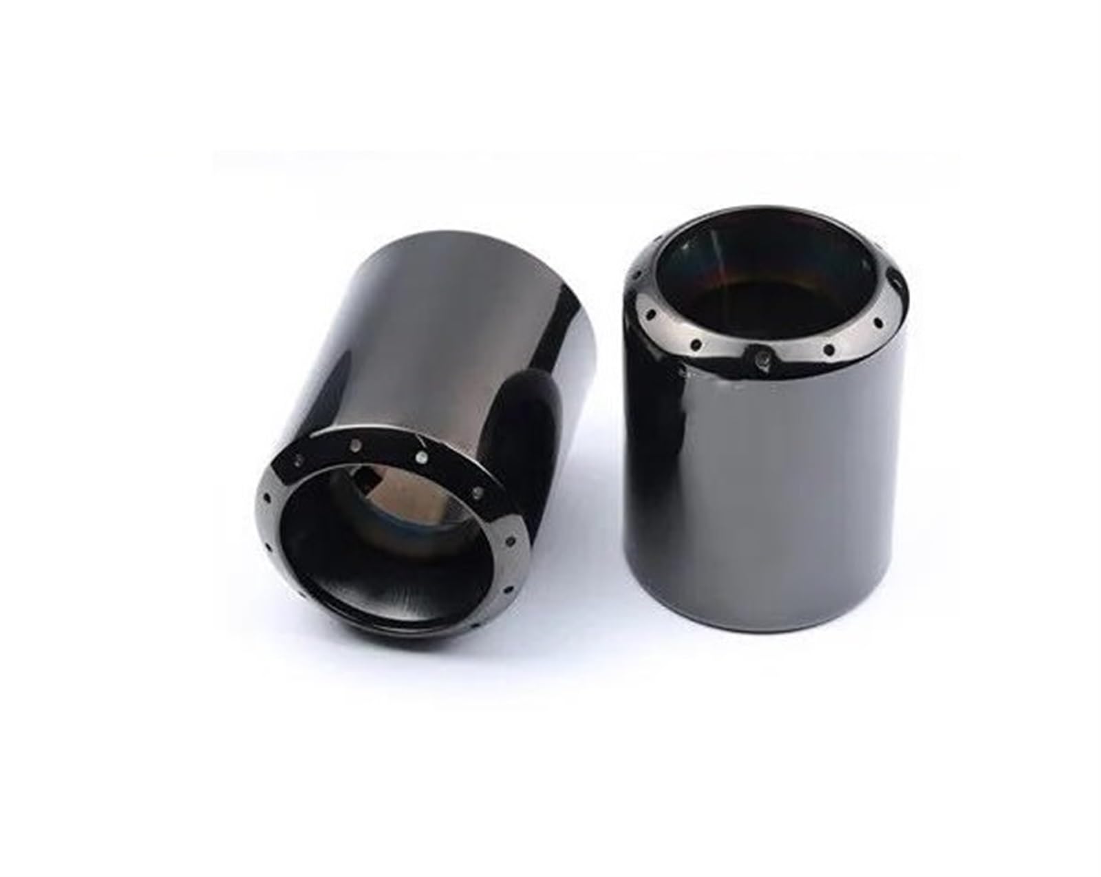 FUNFOB Car End Pipes 2Pcs/Set Car Exhaust Pipe Tail Throat For Jaguar F For Pace Accessories Muffler Silencer Exhaust(Black)