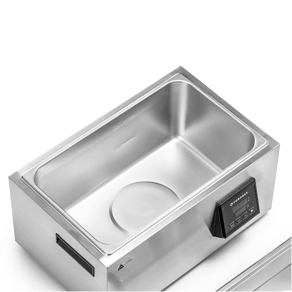 Sous Vide Roner Cucina Professionale, Circolatore Bagnomaria, Machina Sottovuoto, Slow Cooker, 28 Litri, per Cottura a Bassa Temperatura, 5-95 ºC, Potenza 1.5 kW, 230V