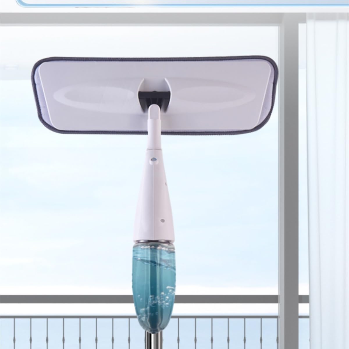 Fregona Fregona con Rociador De Agua, For Piso del Hogar, Húmeda Y Seca Perezosa, Plana Giratoria Absorción Limpieza Suelo