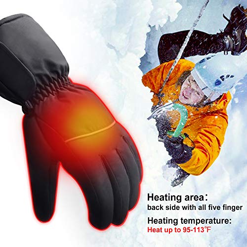 SVPRO Electric Heated Gloves Rechargeable Battery Powered Gloves Men Women Heating Hand Warmer Warm Winter Thermal Mitten Gloves for Cycling, Motorcycling, Fishing, Hunting, Skiing etc