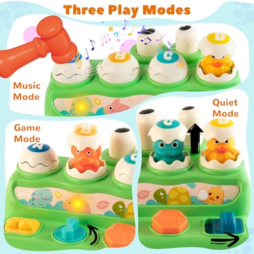 Pop-Up Animal Toys: Cause and Effect Musical Sensory Toy for Babies 6-18 Months
