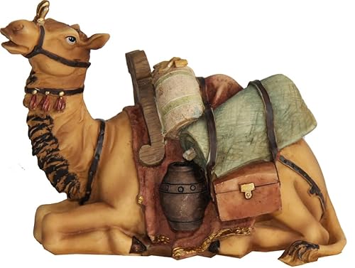 FADEDA Chameau/Hauteur : 9 cm Peinte à la main Figurines de crèche détaillées – Décoration de table de Noël Accessoires de crèche