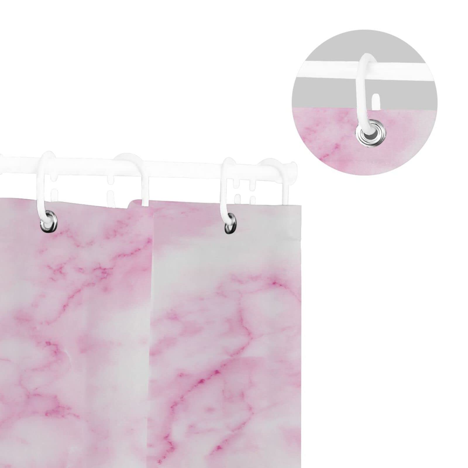 Tenda da doccia da bagno rosa in tessuto impermeabile dal