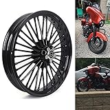 TARAZON 21x3.5 Front Fat Spoke Tubeless Wheel for Harley Touring Street Glide/Road Glide/Ultra Glide/Road King/Electra Glide 84-08, Softail Fatboy Heritage Deluxe