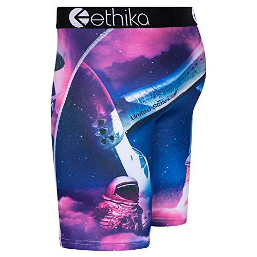 Ethika Men’s Boxer Brief, Knee Length, 4-Way Stretch Performance Underwear with Graphic Prints – Above The Clouds (BLP, L)2