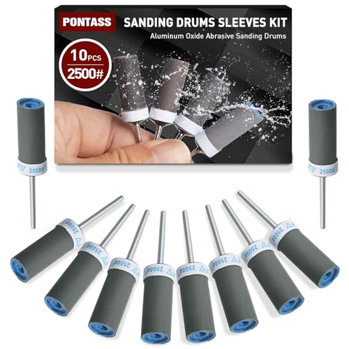 2500 Grit Sanding Stick,10 Pcs Sanding Drums for Dremel Rotary Tool