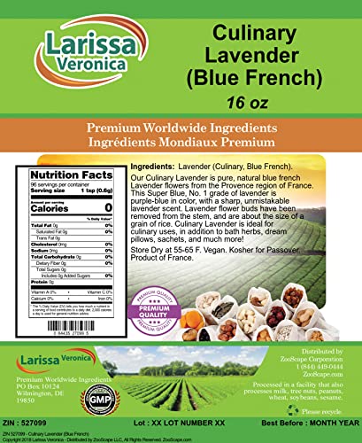Lavanda culinaria azul francesa 16 oz miniatura 2