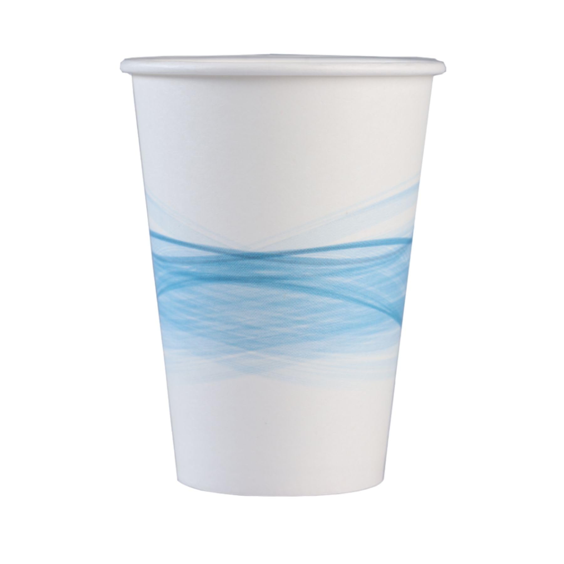 Mecup Bicchieri in Carta, Bicchieri Monouso, 2000 Pezzi, Tazza Caffè 200 ml, Usa e Getta, Per Bevande Calde e Fredde, Design Elegante, Igienici, Biodegradabili. Fantasia: Fascia Azzurra